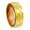 gold, variant on Men's Women's Stainless Steel 8mm Hammered Pattern Wood Grain Inlay Ring Gold Size 13