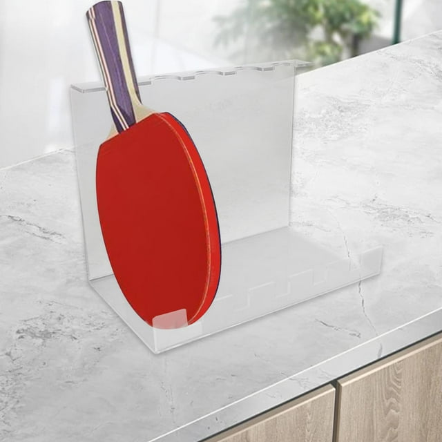 Organizador de exhibición de raquetas de tenis de mesa, soporte de acrílico para raquetas de tenis de mesa, estante de almacenamiento para paletas de 5 plazas