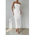thumbnail image 4 of Vestido PRETTYGARDEN Strapless Bodycon Maxi Blanco - S, 4 of 7