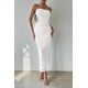 thumbnail image 4 of Vestido PRETTYGARDEN Strapless Bodycon Maxi Blanco - S, 4 of 7