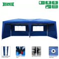 thumbnail image 5 of IVV Outdoor 10x20 FT Folding Canopy Tent with 4 Removable Side Panels (Including 2 Window Walls), Waterproof Gazebo for Events, Camping, Blue, 5 of 10