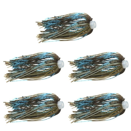 ROZYARD Silicone Jig Skirts Fishing Lures Skirt Replacement for Spinnerbaits Bass Buzzbaits Fishing Jigs DIY Bait Accessories