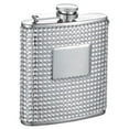 thumbnail image 1 of Brylee 6oz White Bling Stainless Steel Hip Flask, 1 of 1