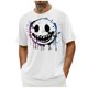 thumbnail image 4 of Top de Manga Corta, Hombre Casual Impreso Cuello de la Tripulación Camiseta, Manga Corta Blusa de Verano Poliéster, 4 of 9