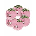 thumbnail image 7 of 15 Inch Round Placemats Set of 6, Pink Gnomes Christmas Non Slip Heat Insulation PP Table Mats, Xmas Berry Balls Snowflake Washable Place Mats for Kitchen Dining Party Table Decor, 7 of 7