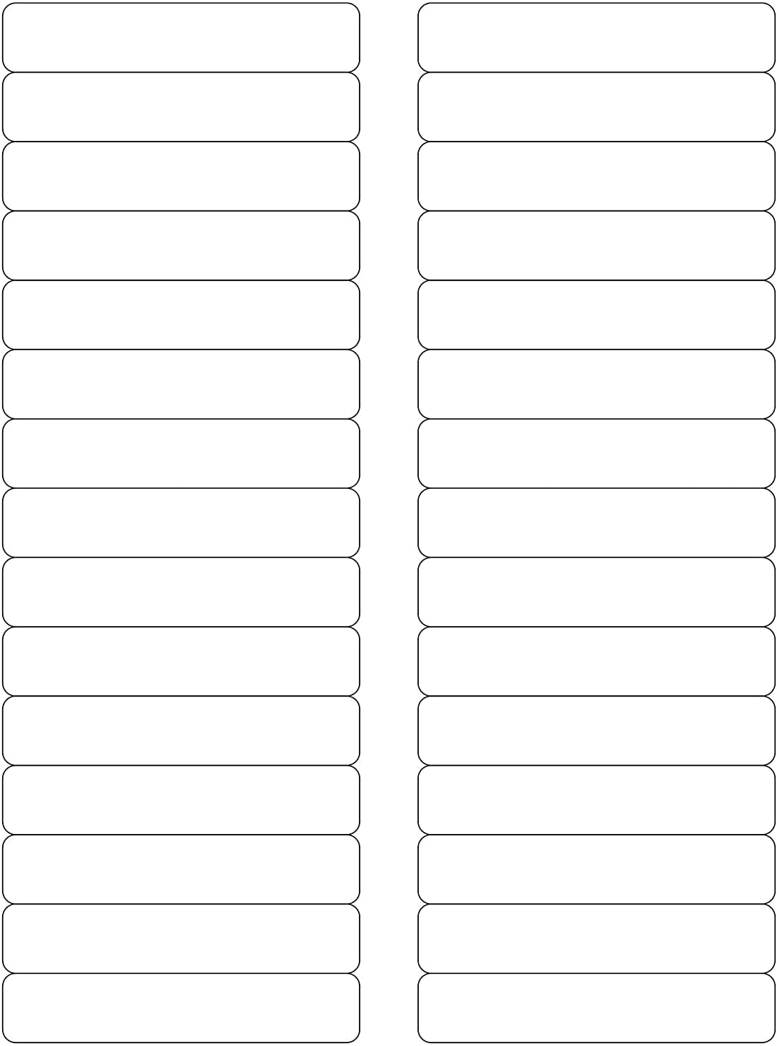 MACO Laser/Ink Jet White File Folder Labels, 20/20 x 20-20/20 Inches, 200 Per  Sheet, 20 Per Box (ML-FF201) - Walmart.com Throughout Free Template For Labels 30 Per Sheet