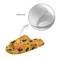 thumbnail image 4 of FUIALDOLG Black Cat Witch Pumpkin Print House Slippers for Women Halloween Lightweight Indoor Slippers Open Toe Slip On Bedroom Shoes with Memory Foam, Size 7.5-8.5, 4 of 7