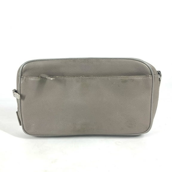 Pre-Owned CHRISTIAN DIOR Pouch With strap Cluch Bag gray (Good)