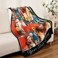 thumbnail image 4 of Custom Blanket with Photos Text, Personalized Blanket with Pictures Aniversary Gifts for Mom, Dad,Families,Boyfriend,Girlfriend,Kids, Christmas Blanket., 4 of 6