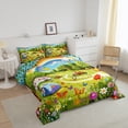 thumbnail image 2 of YST Camper King Bedding Sets Happy Camping Comforter Set,Rv Camper Accessories Bedding Comforter Sets Kids Rainbow Flower Bed Set Cute Butterfly Animal Quilted Comforter Spring Camper Themed, 2 of 6