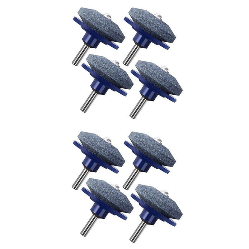 Electric Drill Lawn Mower Sharpeners Grinding Machine Lawnmower Blade Sharpening Tool 8Pcs