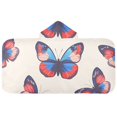thumbnail image 5 of Yayeee Kids Hooded Towels Toddler Soft Absorbent Beach Bathing Wrap 50" x 23.5", Blue Butterflies, 5 of 5
