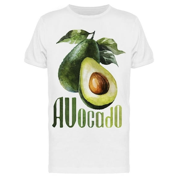 Avocado Drawing, Watercolor T-Shirt Men -Image by Shutterstock, Male x-Large