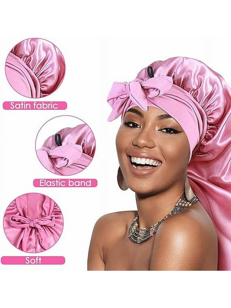 DODAMOUR, Satin Bonnet, Extra Long for Braids & Curly Hair  display picture 1