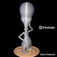 thumbnail image 3 of Silver PLA 3D Printer 1.75mm Filament - FilaCube 1.75 mm 1kg PLA 2 3D Printing Plastic Silver Filament [Made in USA] 1 kg/roll, 3 of 3