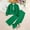 Green, variant on Bnwani 2PC The Girls Clothing Set Girls sleeved Long Turndown Lapel Fashion Casual Solid Set Pants Tops Buttons Shirt Suit Size 7-8 Y