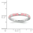 thumbnail image 5 of 925 Sterling Silver Stackable Expressions Pink Enamel Heart Ring Size: 7; for Adults and Teens; for Women and Men, 5 of 5