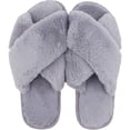 thumbnail image 3 of Zapatillas de invierno para mujer, zapatillas de felpa mullidas y cálidas para interiores, zapatillas ligeras para el hogar, zapatillas planas cómodas antideslizantes Xemadio WL-00499-6, 3 of 5
