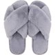 thumbnail image 3 of Zapatillas de invierno para mujer, zapatillas de felpa mullidas y cálidas para interiores, zapatillas ligeras para el hogar, zapatillas planas cómodas antideslizantes, 3 of 5
