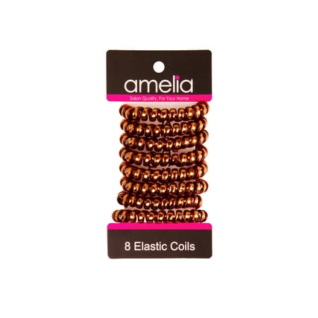 Amelia Beauty Products 8 Medium Smooth Elastic Hair Coils 2.25in Diameter Spiral Hair Ties Gentle on Hair Strong Hold and Minimizes Dents and Creases Ginger Amelia Beauty Products 8 Medium Smooth Elastic Hair Coils 2.25in Diameter Spiral Hair Ties Gentle on Hair Strong Hold and Minimizes Dents and Creases Ginger