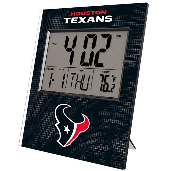 Keyscaper Houston Texans Cross Hatch Digital Desk Clock