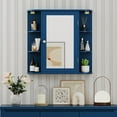 thumbnail image 5 of Costway Multipurpose Mount Wall Surface Bathroom Storage Cabinet Mirror, Blue Blue, 5 of 10