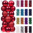 thumbnail image 2 of Emopeak 24 Piezas Adornos de Bolas de Navidad para Árbol de Navidad - Decoraciones de Árbol de Navidad Inastillables Bola Colgante Grande para Decoración de Fiestas de Bodas (Rojo, 1,2"-3,1 CM), 2 of 4