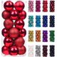thumbnail image 2 of Emopeak 24 Piezas Adornos de Bolas de Navidad para Árbol de Navidad - Decoraciones de Árbol de Navidad Inastillables Bola Colgante para Decoración de Fiestas de Bodas (Rojo, 2,5"-6,2 CM), 2 of 4