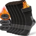 thumbnail image 5 of Velvet Velvet Hiking Socks for Warmth, Round Neck, Winter Boot Socks, Suitable for Both Men And Women, Pack of 3 Pairs., 5 of 8