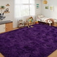 thumbnail image 4 of Janvonne Area Rugs for Living Room,8x10ft Soft Fluffy Shaggy Indoor Floor Carpet for Bedroom,Dorms, Nursery Rooms, Home Decor Aesthetic,Grape Purple, 4 of 8