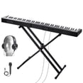 thumbnail image 1 of VEVOR Teclado de piano digital de 88 teclas, electrico, portátil y semipesado con soporte, 1 of 9