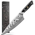 thumbnail image 1 of Cuchillo de chef ASETY Damascus VG10 de acero, 20 cm, afilado, 1 of 6
