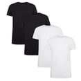 thumbnail image 1 of Bamboo basics Camiseta RUBEN para hombres, paquete de 4 - Camiseta interior, cuello redondo, camiseta simple Negro/blanco M (Medium), 1 of 6