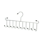 Organize It All 10 Hook Accessory Belt and Scarf Hanger, Metal, Chrome