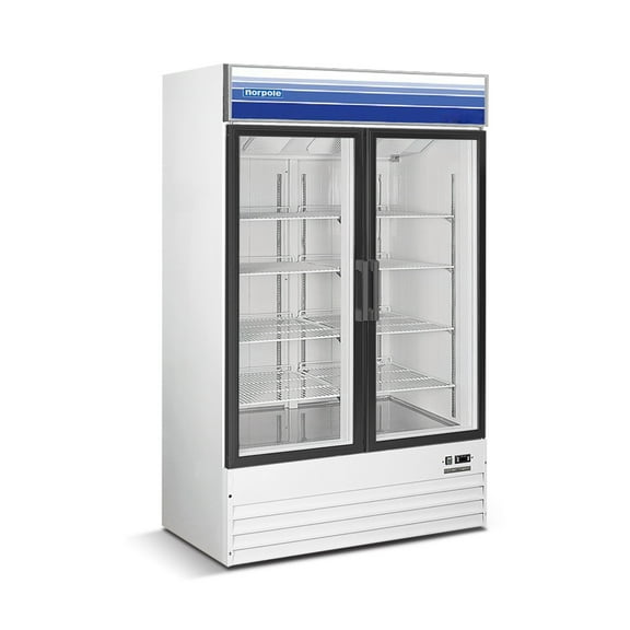 53 in. W 45 cu. ft. Merchandiser Glass Door Commercial Refrigerator in White