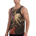 thumbnail image 2 of KLL Eerie Skull Holding Another Print Men's Muscle Gym Workout Stringer Tank Tops Bodybuilding Fitness T-Shirts Tank Tops Men-3X-Large, 2 of 7