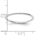 thumbnail image 4 of 14K White Gold 1.2mm Half Round Stackable Band (Size 5.5) Made In United States stk17-120w-5.5, 4 of 5