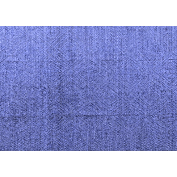 Ahgly Company Machine Washable Indoor Rectangle Abstract Blue Modern Area Rugs, 4' x 6'