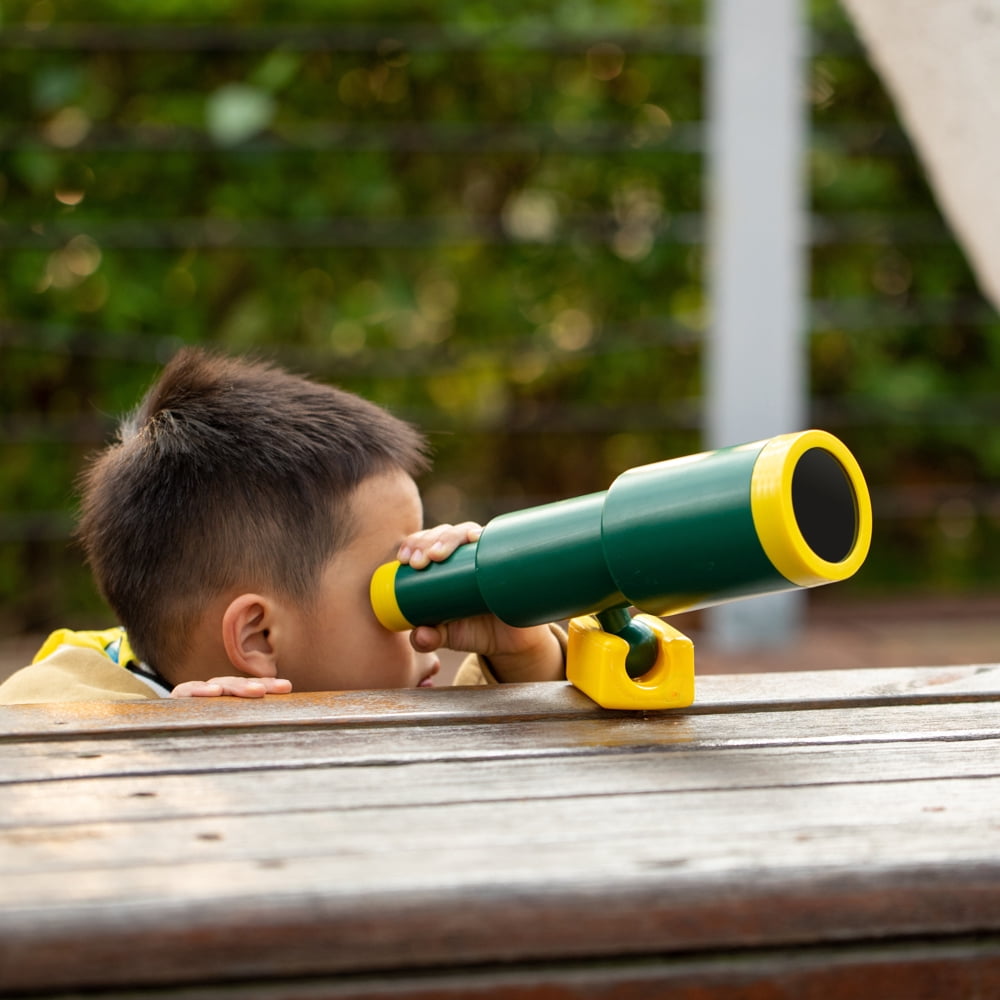 Green and Yellow Plastic Outdoor Gym Playground Pirate Ship Telescope, Treehouse Toy Accessories Binocular for Kids