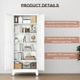 thumbnail image 5 of 74.8"H Metal Stoarge Cainbet with 2 Doors and 5 Adjuctable Shelves for Kitchen Pantry Home Office, 5 of 6