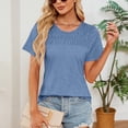 thumbnail image 6 of Shirts For Women Sevevn Womens Fashion Summer Casual Solid Short Sleeve Blouse T-Shirt Lightweight Top, 6 of 7