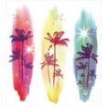 thumbnail image 3 of Ambesonne Tropical Duvet Cover Set, Palm Trees Seagulls, Calking, Pale Yellow Fuchsia, 3 of 3