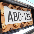 thumbnail image 6 of 1 Pcs Chocolate License Plate Frame, License Plate Cover for Car Decorative Parts, Aluminum License Plate Bracket Holder Rust-Proof Weather-Proof for US Standard Car, 6 of 9