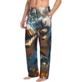 thumbnail image 2 of Daiia Playful Dolphins Underwater Men's Sleep Pant with Pockets and Drawstring,Pajama Pants-Medium, 2 of 9