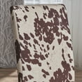 thumbnail image 3 of GDF Studio Thurber Contemporary Upholstered Dining Chairs, Set of 2, Brown and White Cow Pattern Velvet and Espresso, 3 of 12