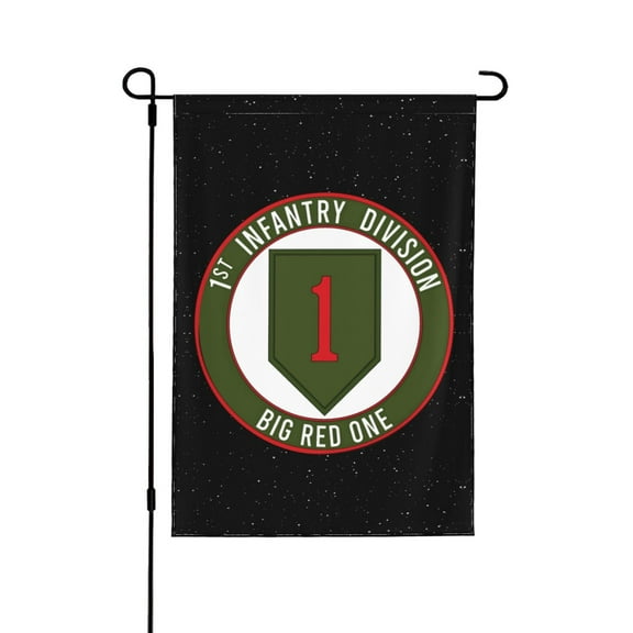 1st Infantry Division Big Red One Garden Flag 12.5x18 Inch Double Sided Decorations Outdoor Yard Flags For Outside Lawn Porch Garden Decor