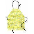 thumbnail image 1 of Fruits Apron, Lemons and Lime Leaves Pattern Freshness Menu Organic Juice Healthy Food Concept, Unisex Kitchen Bib with Adjustable Neck for Cooking Gardening, Adult Size, Yellow White, by Ambesonne, 1 of 4