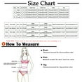 thumbnail image 3 of Fesfesfes Swimsuit for Women Women One-Piece V-Neck Bikini Long Sleeve Push-Up Pad Swimwear Swimsuit Beachwear, 3 of 6