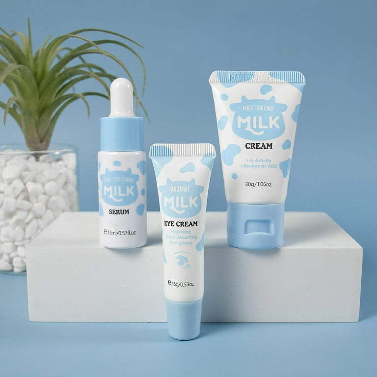 ケアリング Lotion, Milk, Cream セット Milk Skin Care Set (5 Pieces) – Glow & Radiance