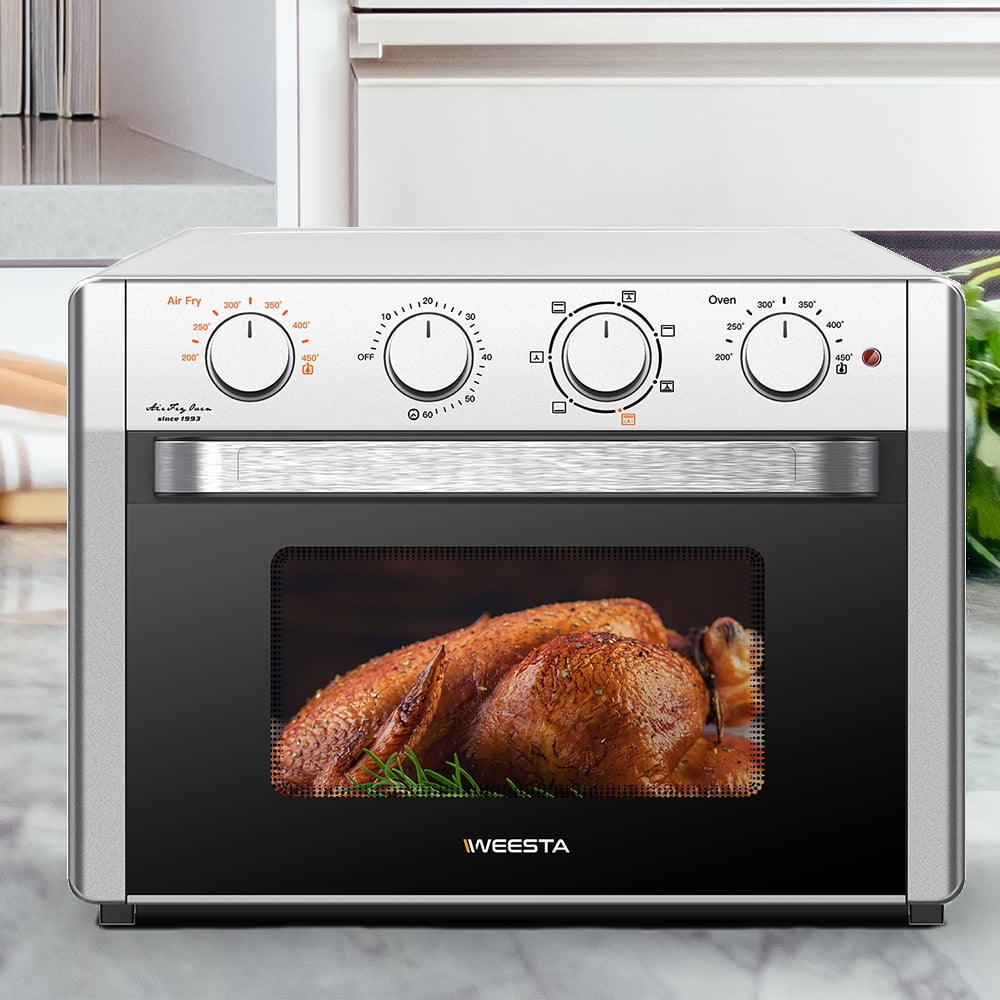 WEESTA KA23W 24 Qt Large Countertop Air Fryer Convection Oven Combo, Silver  - Walmart.com